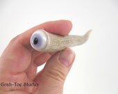 Antler Hair Stick  Wand Lilac Glass Evil Eye Magic Wand Grahtoe