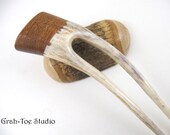 Curly Koa Wood Antler Hair Fork Grahtoe