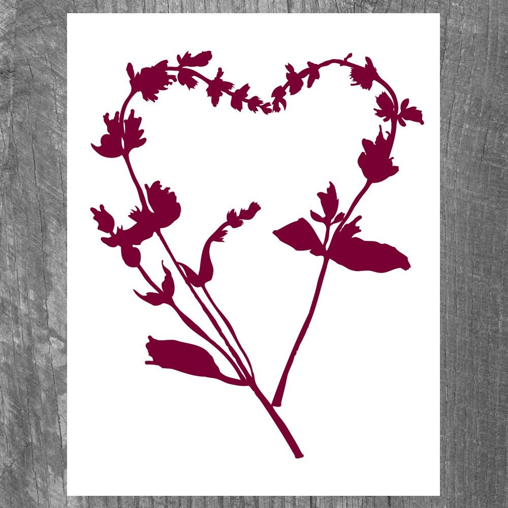 Lavender Heart Art Print Cards