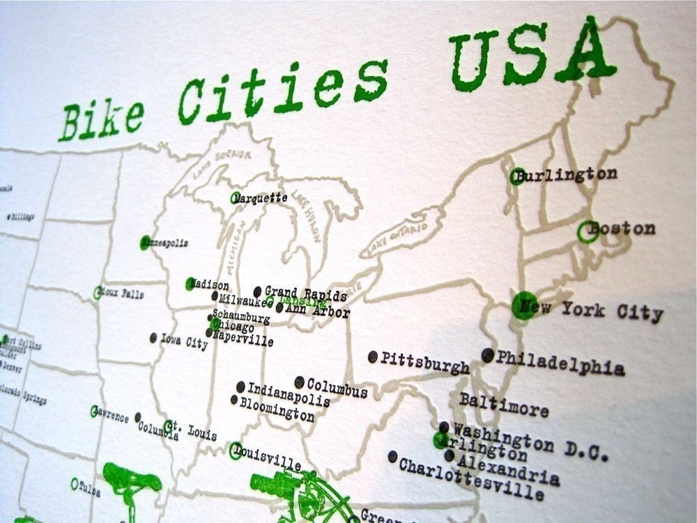 bike cities usa map