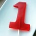 Style 1 - 4" Large number 1  hard candy lollipops - 3 pc. Featured in Martha Stewart Weddings December 2010 - MADE TO ORDER