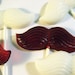 Original mustache on a stick hard candy lollipops - 6 pc. - READY TO SHIP