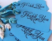 Gift Tags - Elegant Thank You - Turquoise (Set of 8)