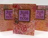 Cards - Flowers - Handwriting - Postmarks - Just a Note (Set of 3)
