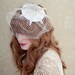 Bridal mini hat, bridal hat, fascinator, rhinestone fascinator, birdcage veil, Adelle Ships in 1 Month