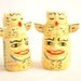 Unique Vintage Owl Tiki Totem Poles Salt and Pepper Set
