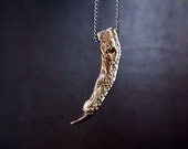 Bronze Chicken Claw Pendant Necklace Cast Your Voodoo Spell - Moon Raven Designs