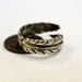 Bronze Raven Feather Bypass Ring - Adjustable