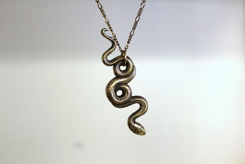 Bronze Garden Snake Necklace