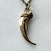 Wolf Claw Necklace Wolf Claw Pendant - Bright Polished Bronze