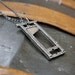 French Guillotine Pendant Necklace in Solid White Bronze with Sterling Silver Overlay