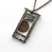 French Guillotine Pendant Necklace in Solid White Bronze with Sterling Silver Overlay