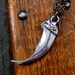 Wolf Claw Necklace Wolf Claw Pendant in Solid White Bronze