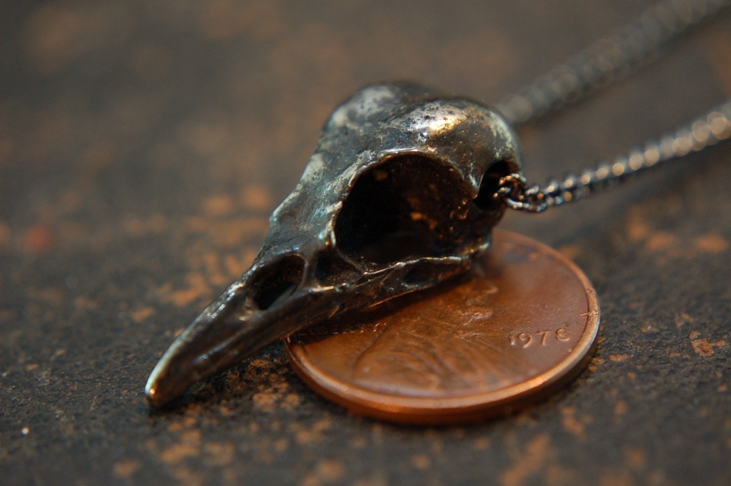 Crow Skull Necklace