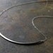 Elegant and Simple Handmade Fine Silver Crescent Necklace