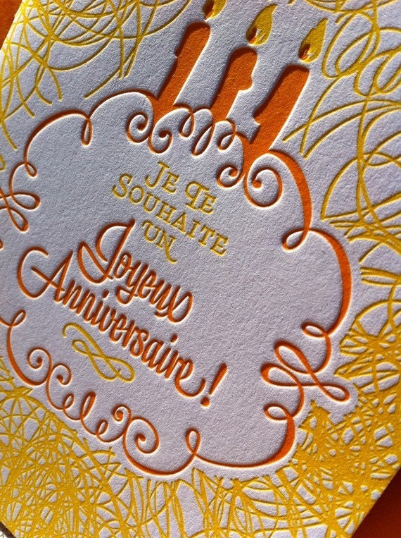 Letterpressed French Occasion Card Set (5 cards)