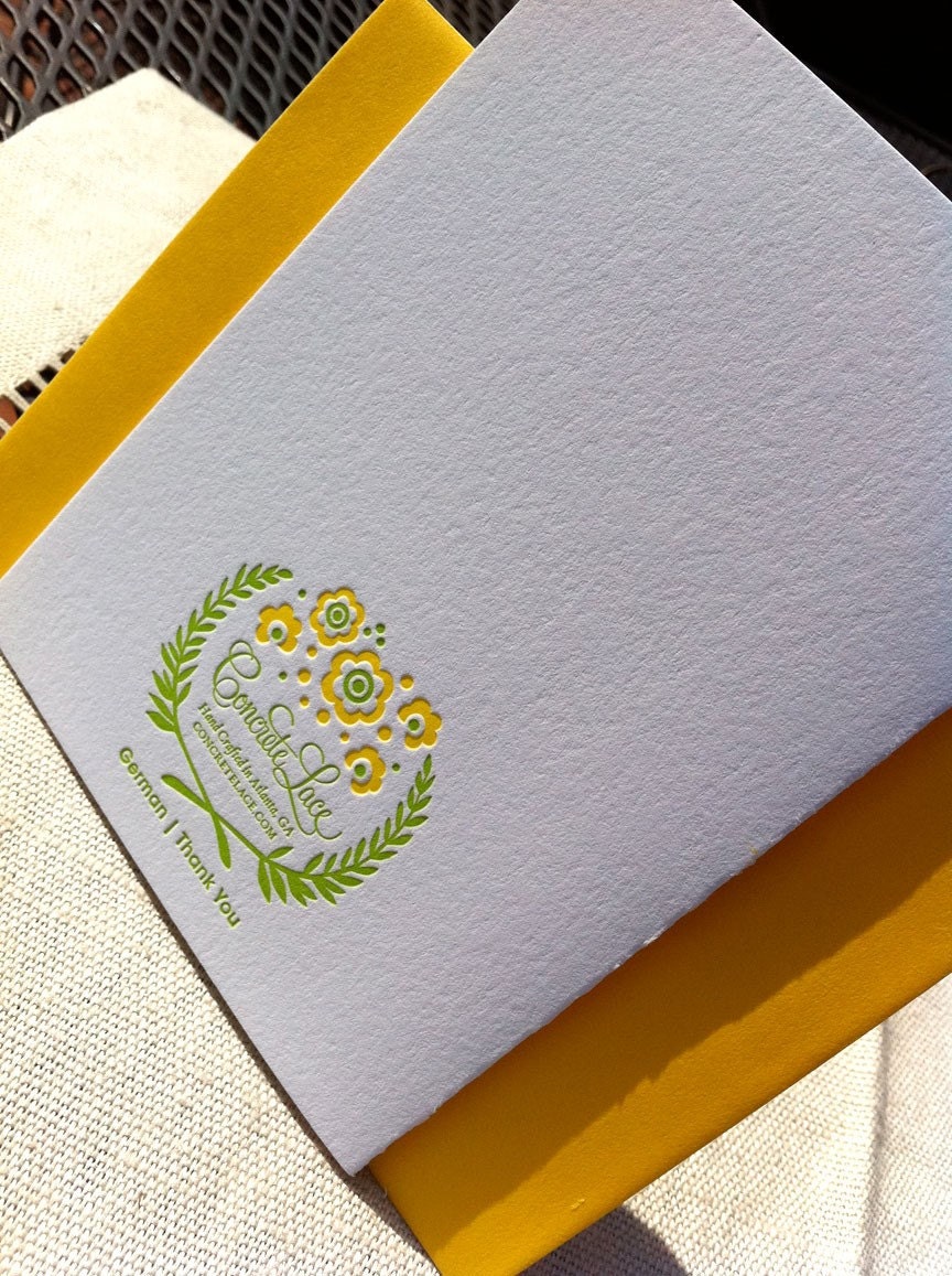 Letterpressed German Occasion Card Set (5 cards)