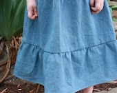 Handmade Girls Denim Skirt - Size 4 children's clothes by craftycrackpot on etsy