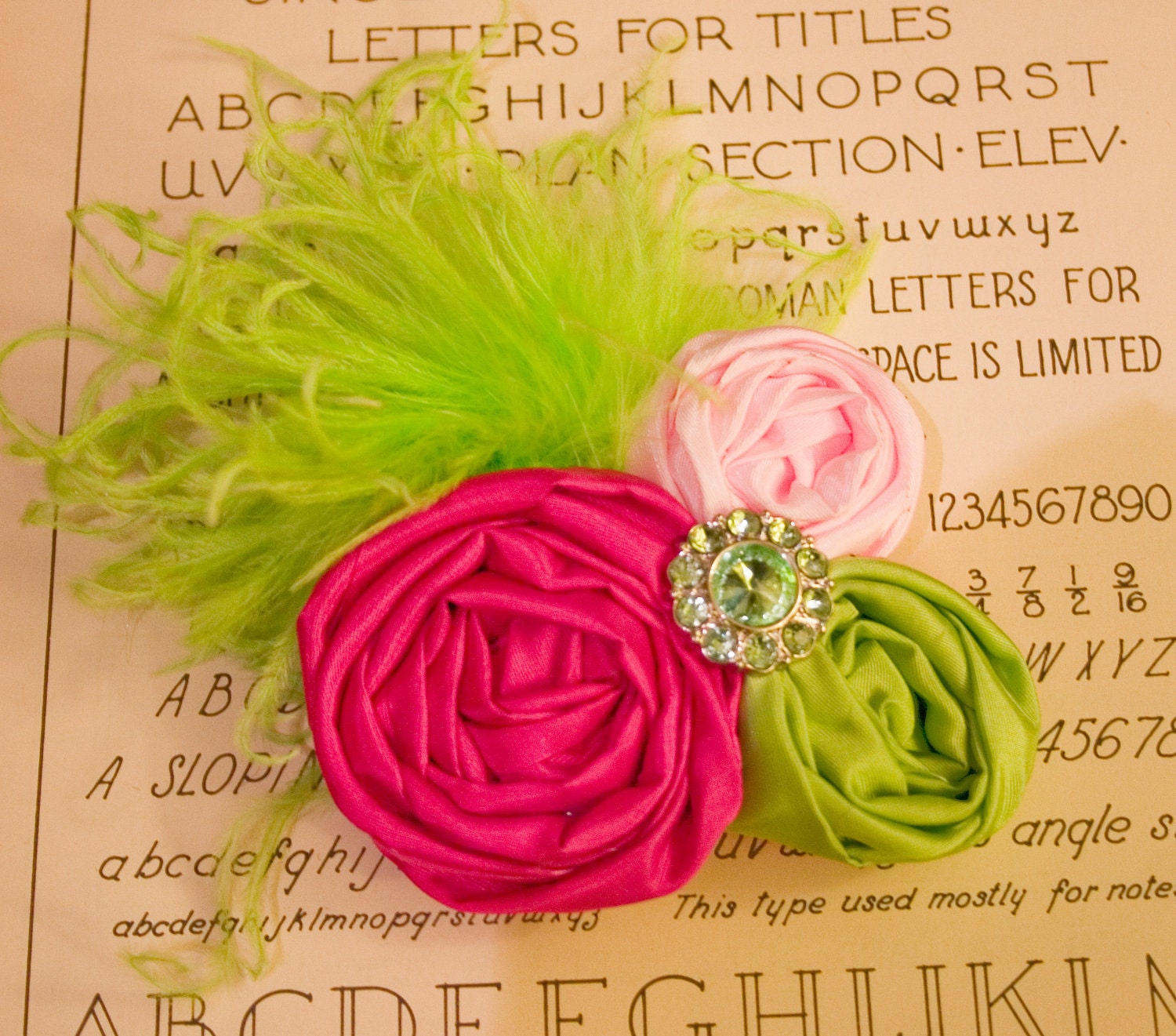 Hot Pink, Lime and Pink Hair Accessory