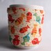 coffee cup cozy fabric java jacket, mug cozy reuseable eco friendly, Fish