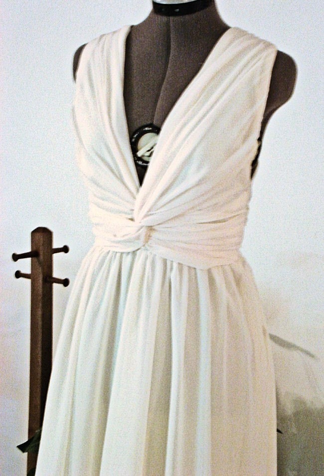Short Grecian Wedding Dress by Sash Couture