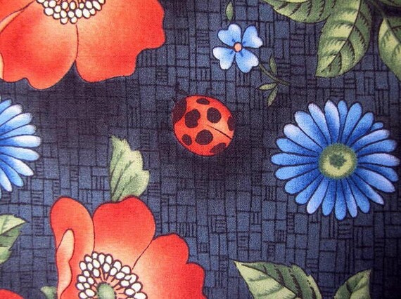Seattle Bay Fabric Ladybug Floral