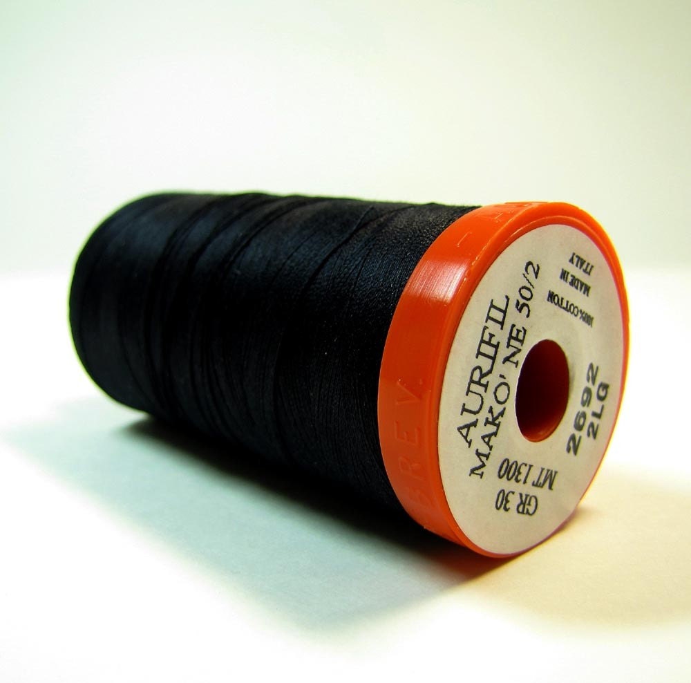 Aurifil Thread 2692 Black 50 Wt. Cotton Mako - 1422 Yd.
