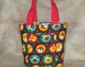 Dog Accessory Tote in a Happy Dog Face Print