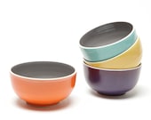 Standard Side Bowls - Winter Gray and Persimmon Glazed