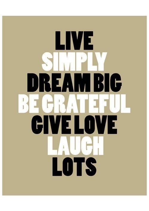 8x10 LIVE SIMPLY inspiring print
