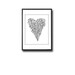 Je T'Aime (I Love You) Romantic French Print in Classic Black and White - 8x10 inches