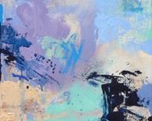 Seaside - 12x12, Contemporary Abstract Painting - Original acrylic on canvas, gallery wrapped and ready to hang,
