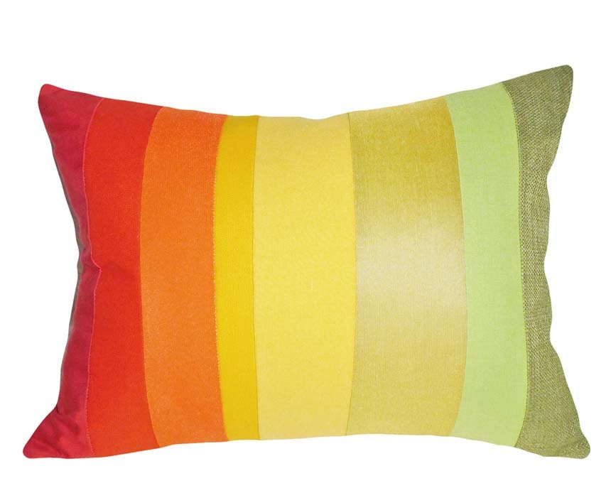 Ombre Pillow Covers, Colorful Summer Gradient Striped Accent Throw Pillow, Rainbow Color Toss Cushion Covers, Unique Eclectic, Lumbar 12x18 - PillowThrowDecor Ombre Pillow Covers, Colorful Summer Gradient Striped Accent Throw Pillow, Rainbow Color Toss Cushion Covers, Unique Eclectic, Lumbar 12x18 - PillowThrowDecor