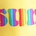 HELLO SUNSHINE, Colorful Word Pillow, Yellow Cushion Cover, Appliqued Text, Rainbow, Dorm Decor, Kids, Babies, Girls, Fun Gift 16x20