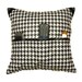 POCKET PILLOW Remote or Ipod  Holder in  Ralph Lauren   Black and White Houndstooth 20x20