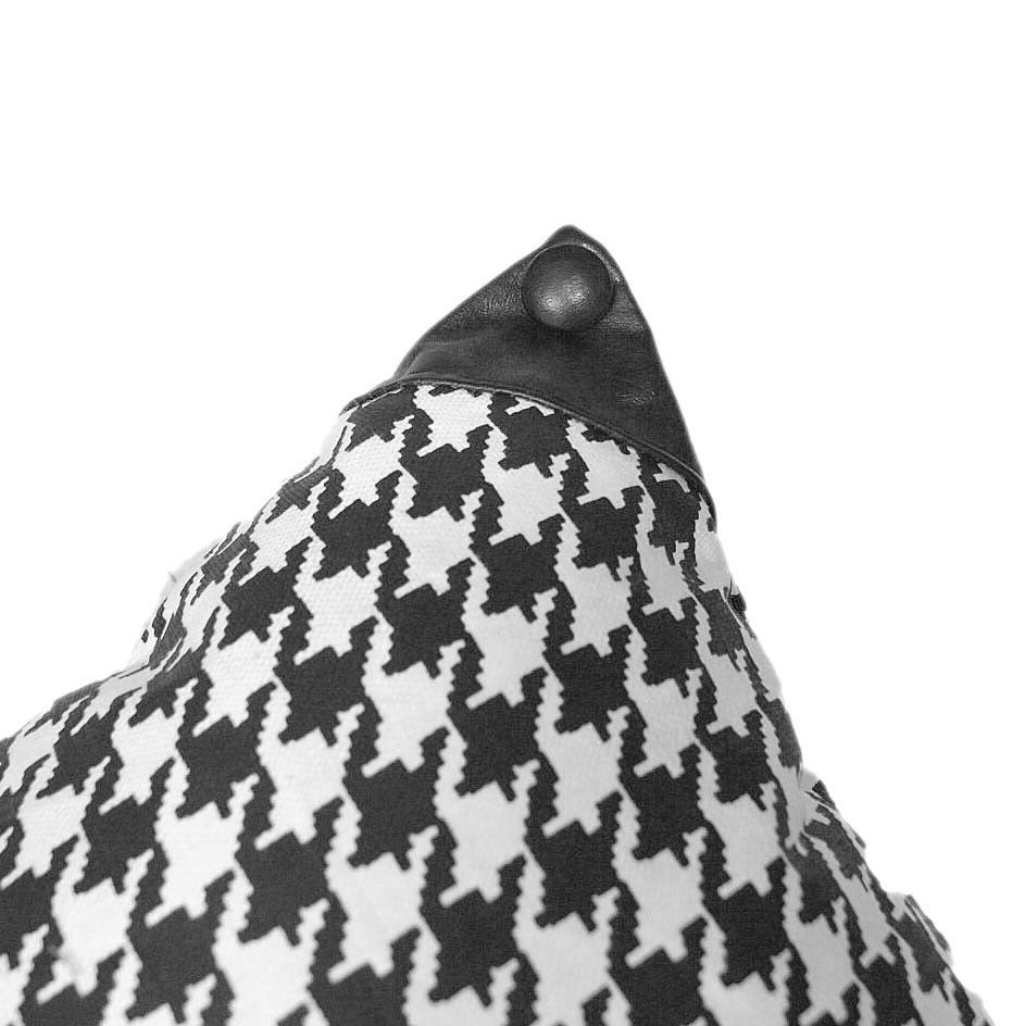 POCKET PILLOW Remote or Ipod  Holder in  Ralph Lauren   Black and White Houndstooth 20x20