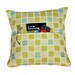 Pocket Pillow  in  Retro Green and Blue 18x18
