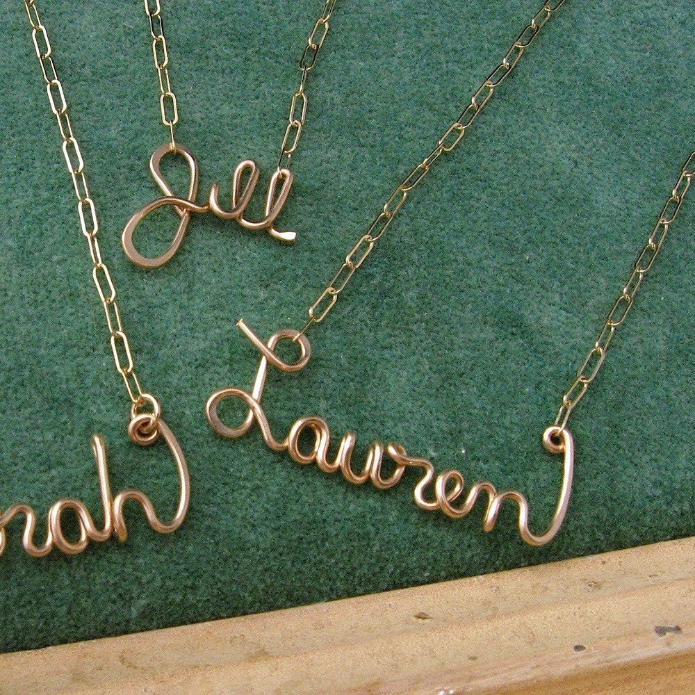 Custom 14k GF Script Name Necklace