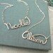 Custom Script Name Necklace in sterling silver