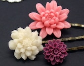 Lovely flower bobby pin set of 3 (S3-022)