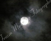 Moon Behind Clouds Photo