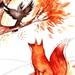 the fox and the raven -8.5x11 print