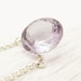 Rose De France Amethyst Simple Necklace in Sterling Silver / AAA pink violet February Birthstone / pastel faceted brilliant diamond cut