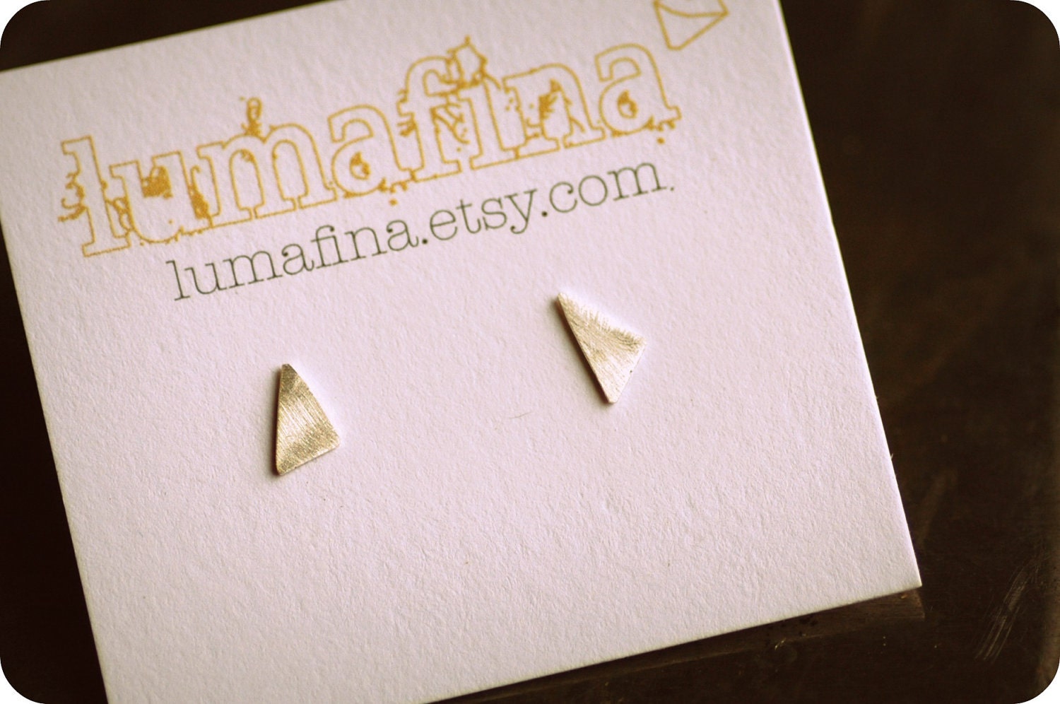 Small Triangles Sterling Silver Stud Earrings - Triangle Posts