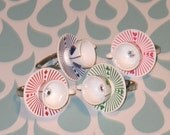 Queen of Hearts...4 Alice in Wonderland Inspired Tea Cup Rings for Party Favors