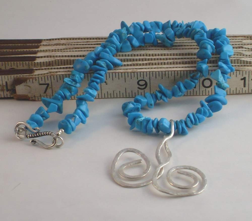 Turquoise Howlite Whirly Necklace