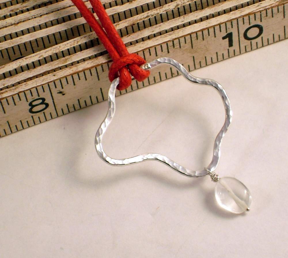 Puddle and Quartz Raindrop Necklace