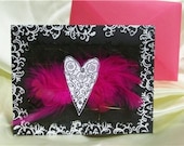 Feather Heart Greeting  Card