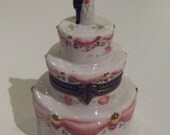 box bride and groom handpainted