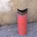 Pink Metal Art Vase, Industrial Decor - Flower Vase